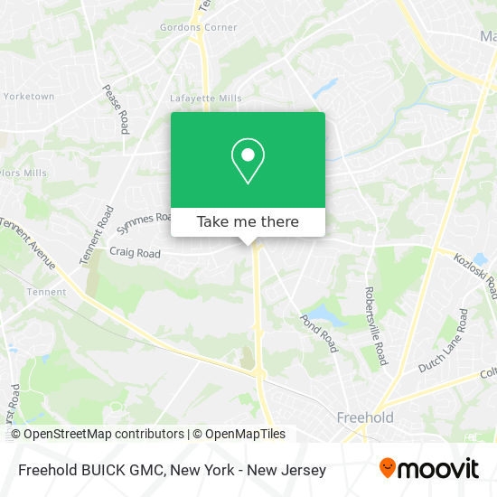 Mapa de Freehold BUICK GMC