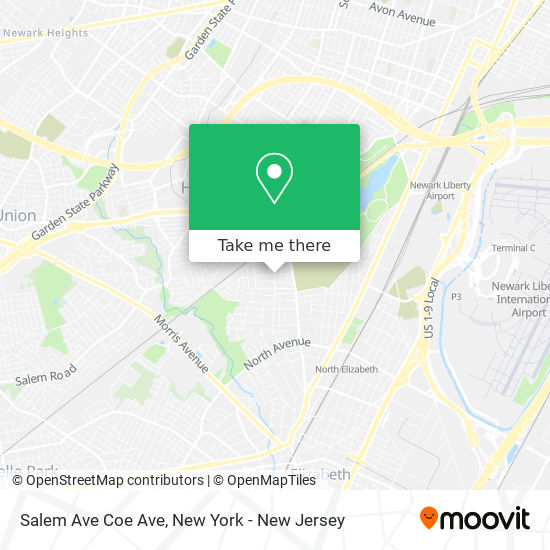 Mapa de Salem Ave Coe Ave
