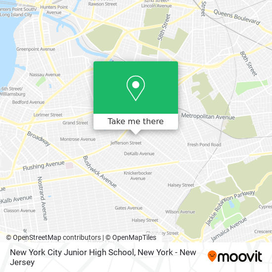 New York City Junior High School map