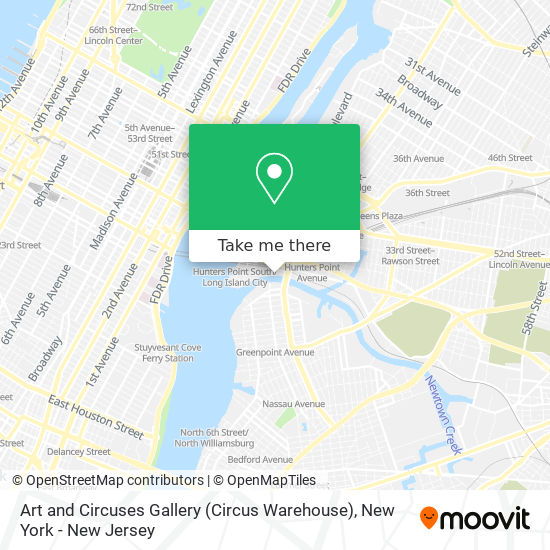 Mapa de Art and Circuses Gallery (Circus Warehouse)