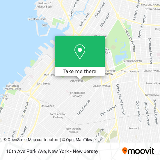 Mapa de 10th Ave Park Ave