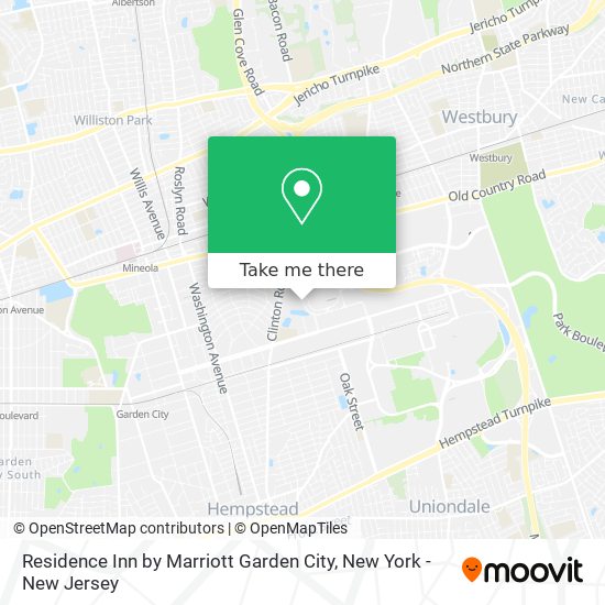Residence Inn by Marriott Garden City map