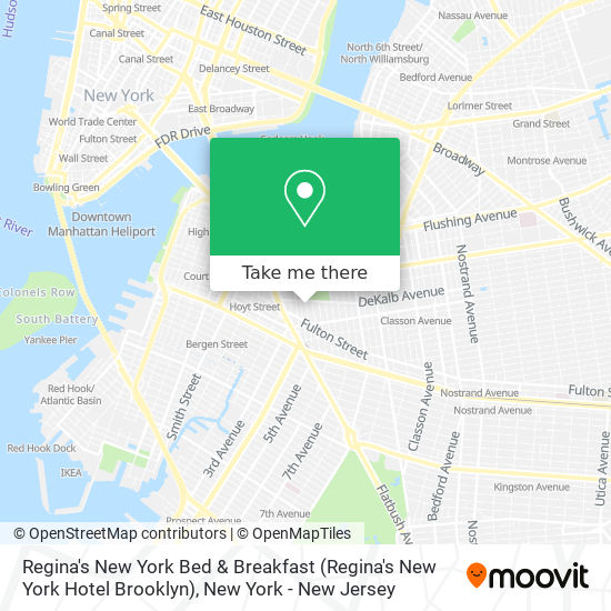 Mapa de Regina's New York Bed & Breakfast (Regina's New York Hotel Brooklyn)