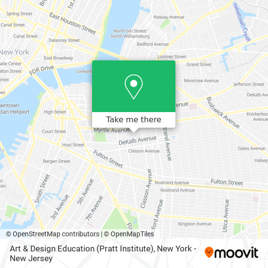 Mapa de Art & Design Education (Pratt Institute)