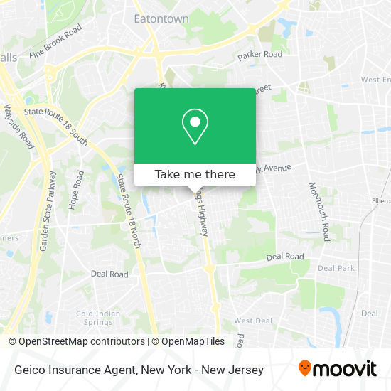 Geico Insurance Agent map