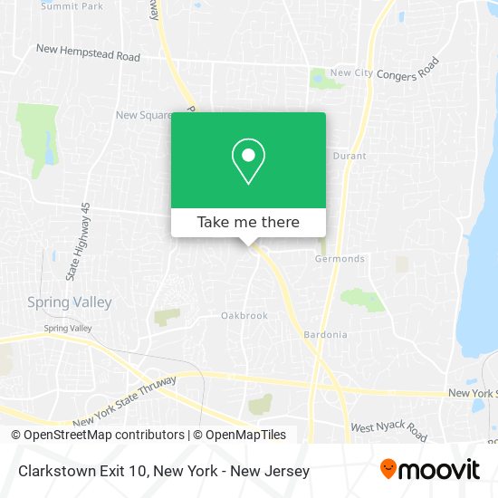 Mapa de Clarkstown Exit 10