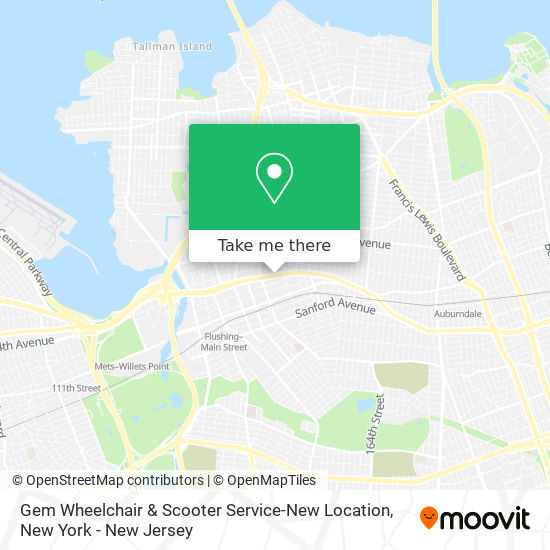 Gem Wheelchair & Scooter Service-New Location map