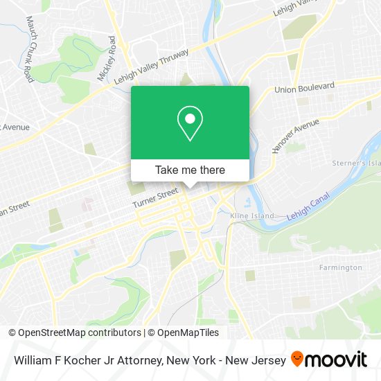 Mapa de William F Kocher Jr Attorney