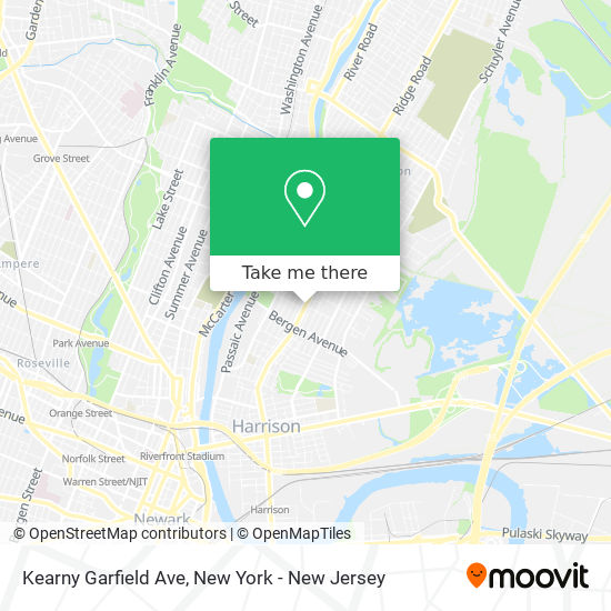 Kearny Garfield Ave map