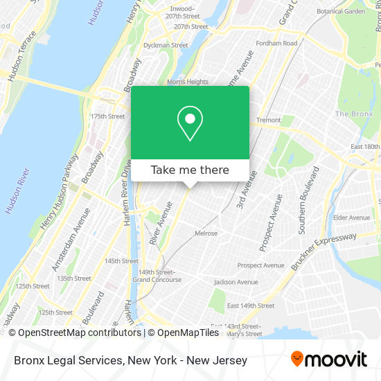 Mapa de Bronx Legal Services