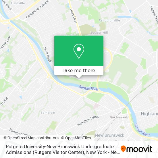 Rutgers University-New Brunswick Undergraduate Admissions (Rutgers Visitor Center) map