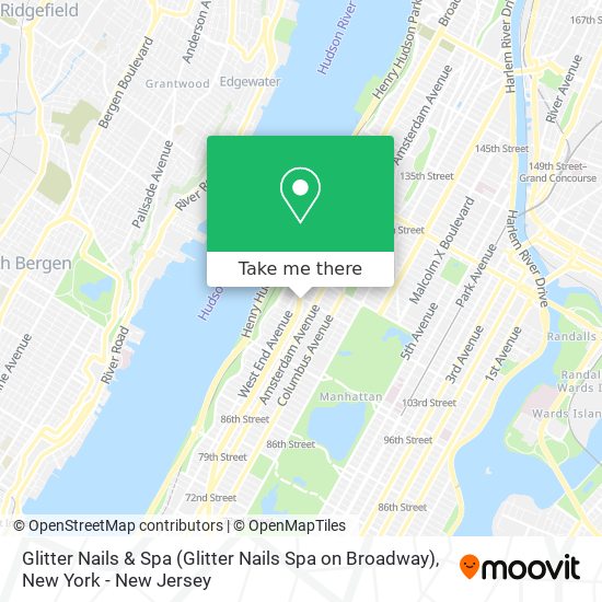 Glitter Nails & Spa (Glitter Nails Spa on Broadway) map