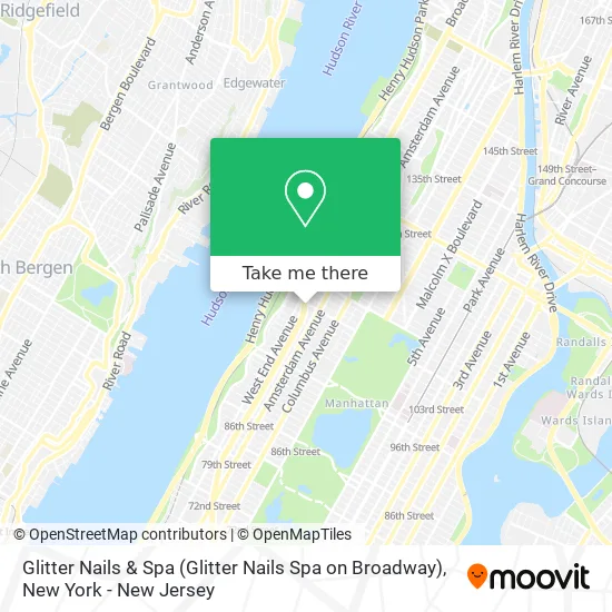 Glitter Nails & Spa (Glitter Nails Spa on Broadway) map