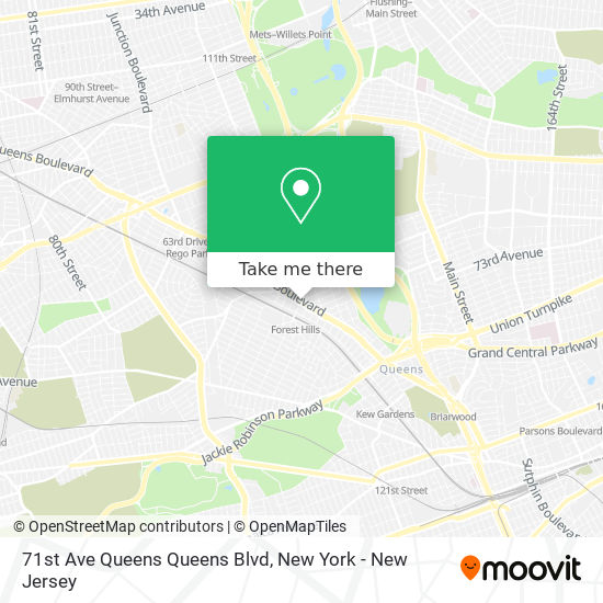 Mapa de 71st Ave Queens Queens Blvd