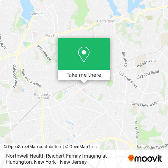 Northwell Health Reichert Family Imaging at Huntington map