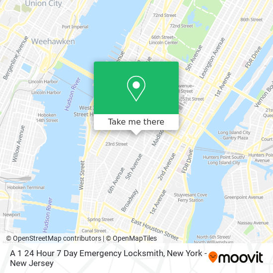 A 1 24 Hour 7 Day Emergency Locksmith map