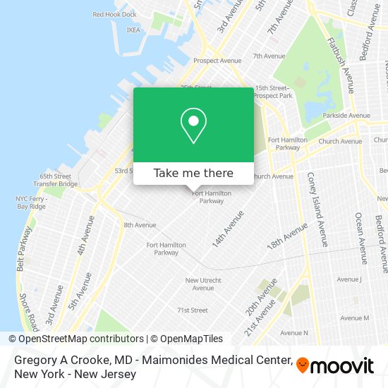 Gregory A Crooke, MD - Maimonides Medical Center map