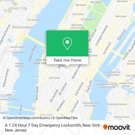 A 1 24 Hour 7 Day Emergency Locksmith map