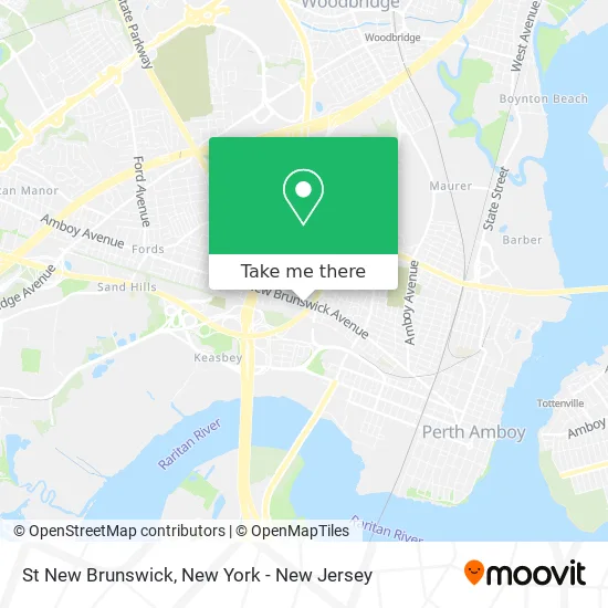 St New Brunswick map