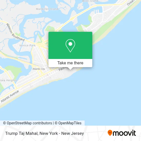 Trump Taj Mahal map