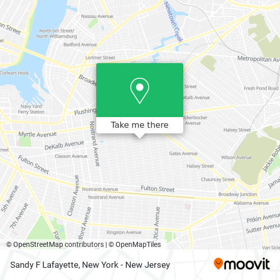 Sandy F Lafayette map