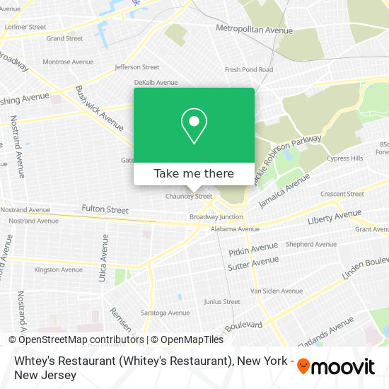 Mapa de Whtey's Restaurant (Whitey's Restaurant)