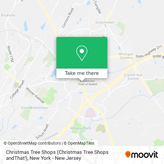 Mapa de Christmas Tree Shops