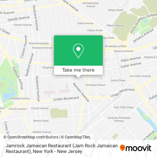 Mapa de Jamrock Jamaican Restaurant (Jam Rock Jamaican Restaurant)