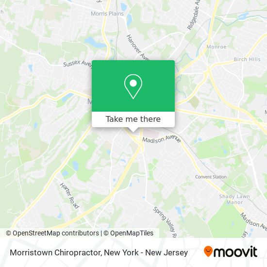 Morristown Chiropractor map