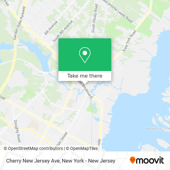 Mapa de Cherry New Jersey Ave