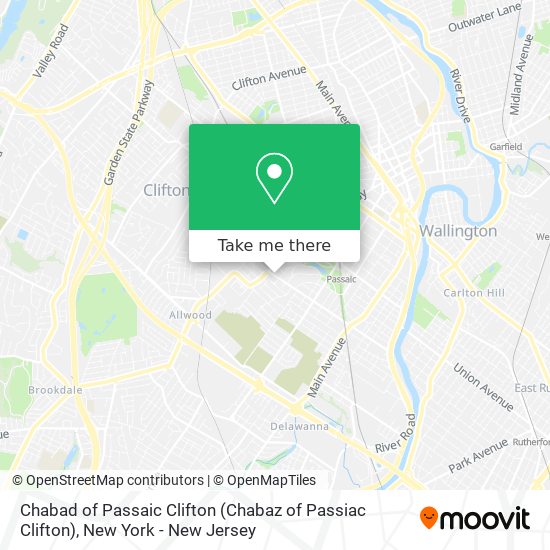 Chabad of Passaic Clifton (Chabaz of Passiac Clifton) map