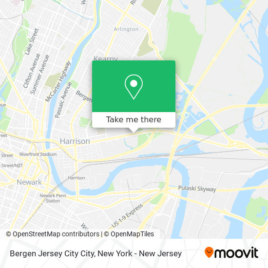 Bergen Jersey City City map