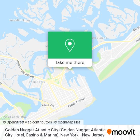 Mapa de Golden Nugget Atlantic City (Golden Nugget Atlantic City Hotel, Casino & Marina)