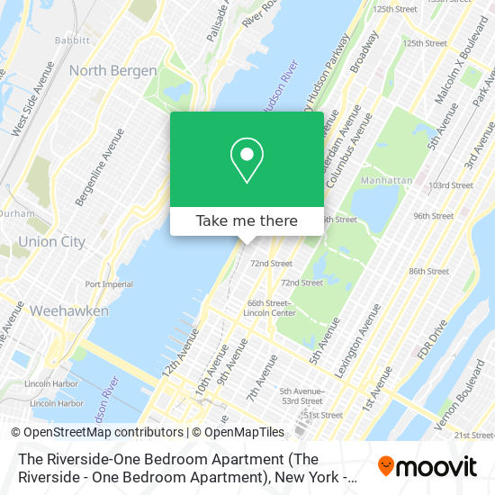 The Riverside-One Bedroom Apartment map