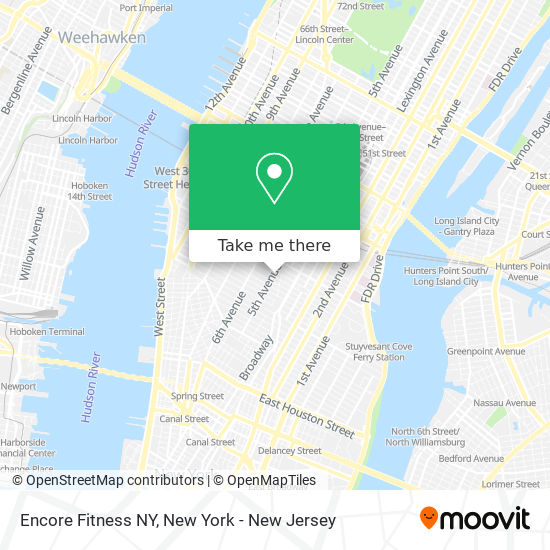 Mapa de Encore Fitness NY