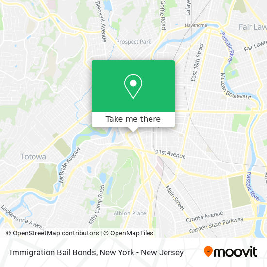 Immigration Bail Bonds map