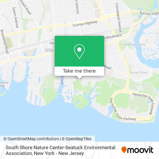 South Shore Nature Center-Seatuck Environmental Association map