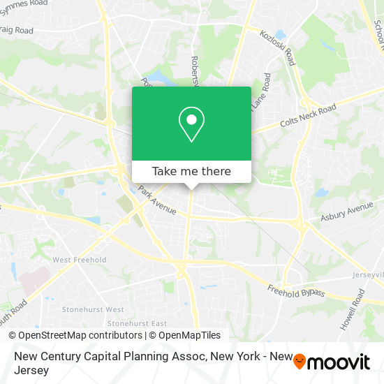 Mapa de New Century Capital Planning Assoc