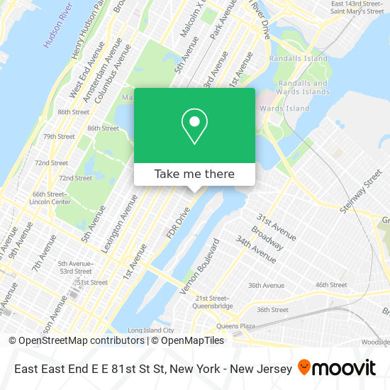 East East End E E 81st St St map