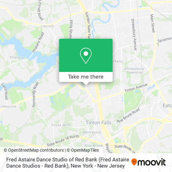 Mapa de Fred Astaire Dance Studio of Red Bank (Fred Astaire Dance Studios - Red Bank)