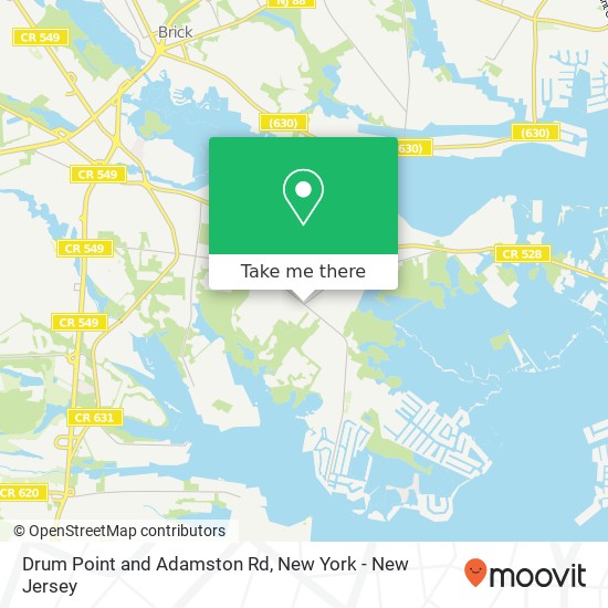 Drum Point and Adamston Rd, Brick, NJ 08723 map