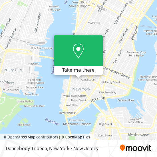 Dancebody Tribeca map