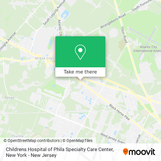 Mapa de Childrens Hospital of Phila Specialty Care Center