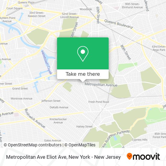 Mapa de Metropolitan Ave Eliot Ave
