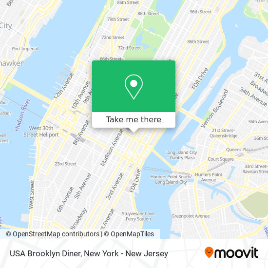 USA Brooklyn Diner map