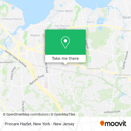 Procare Hazlet map