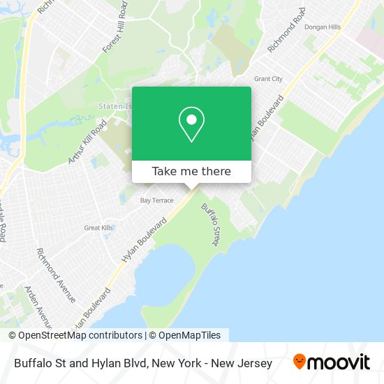 Buffalo St and Hylan Blvd map