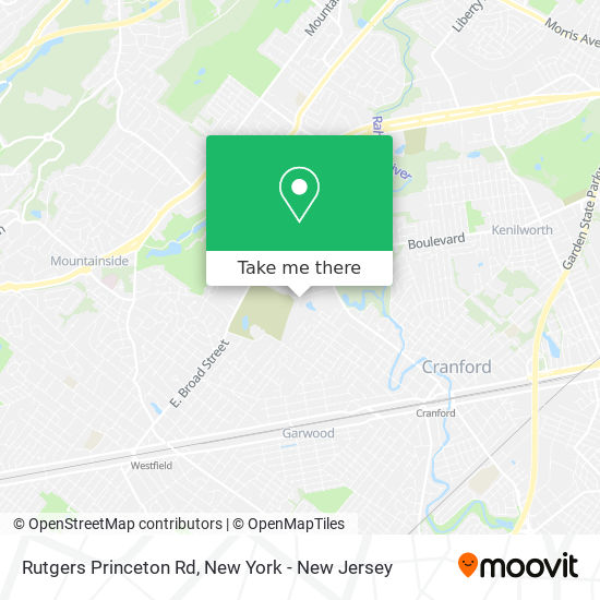 Rutgers Princeton Rd map