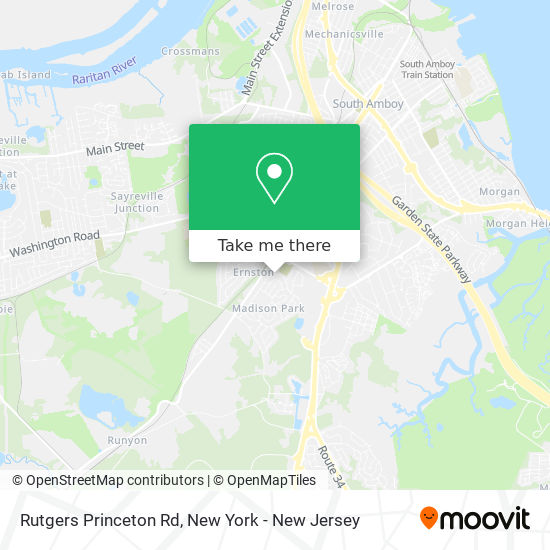 Rutgers Princeton Rd map