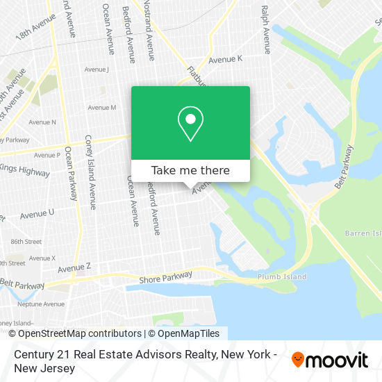 Century 21 Real Estate Advisors Realty map